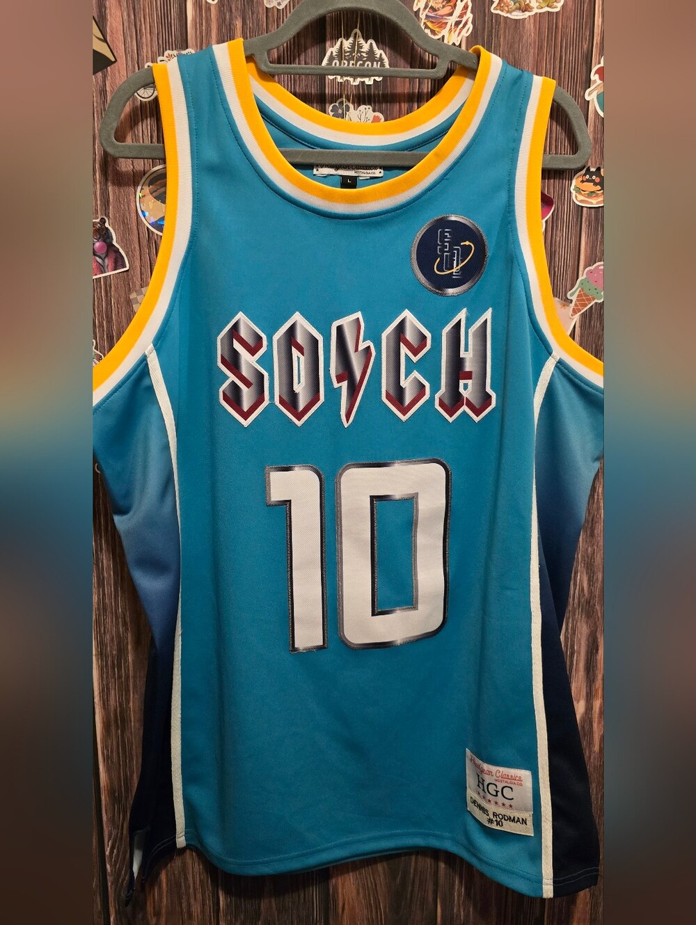 SoVch Teal Basketball Jersey with Yellow Trim - Brand Unspecified